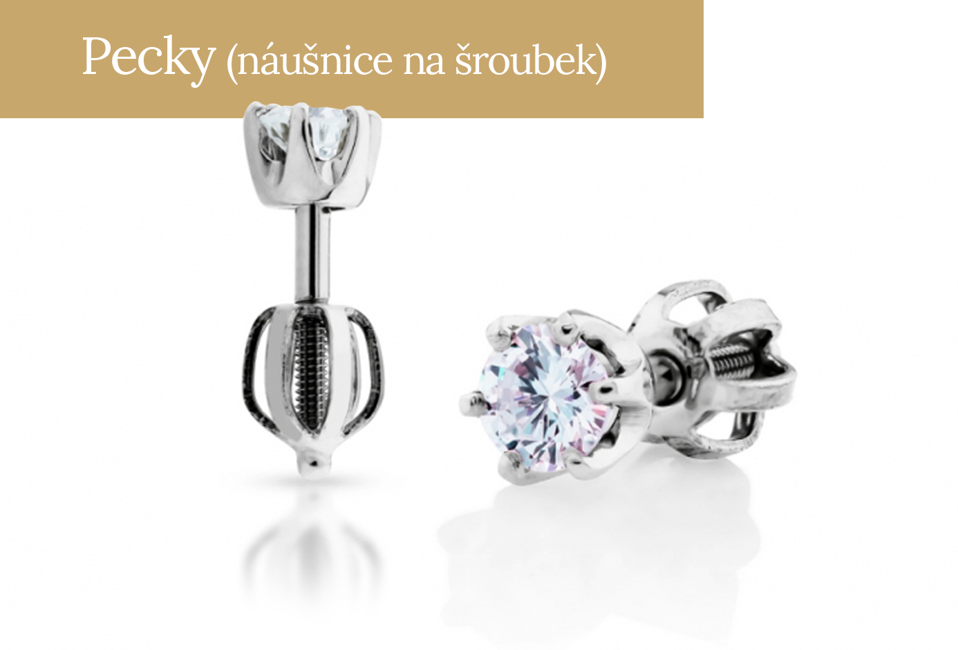 Diamantové peckové náušnice