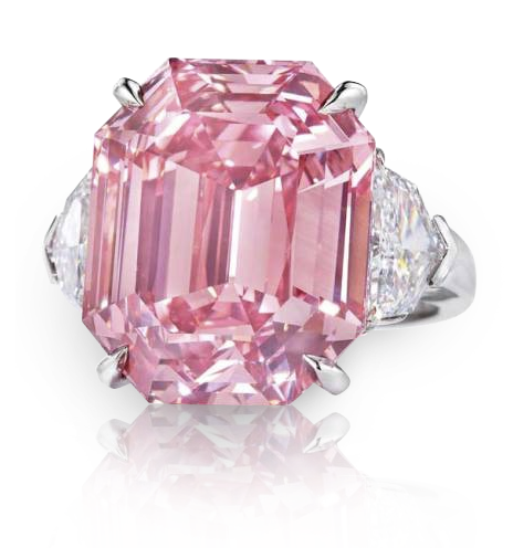 prsten s růžovým diamantem Pink Legacy