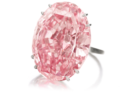 prsten s růžovým diamantem Pink Star