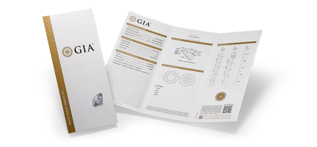 certifikát GIA Velký certifikát GIA