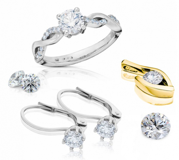 brilianty a zlaté diamantové šperky