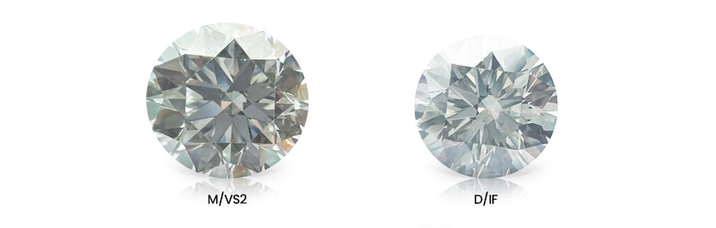Porovnání kvality diamantů