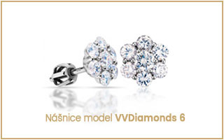 Náušnice s diamanty model VVDiamonds 6
