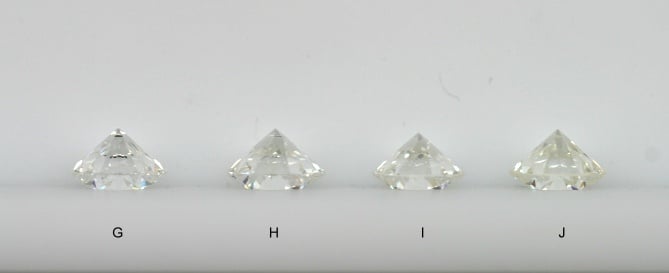 Téměř bezbarvé diamanty G-J Téměř bezbarvé diamanty stupňů G až J