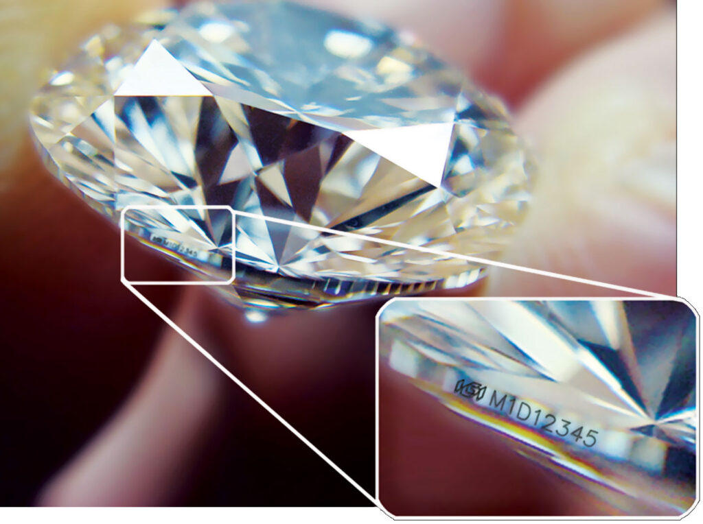 Laserová inskripce diamantu