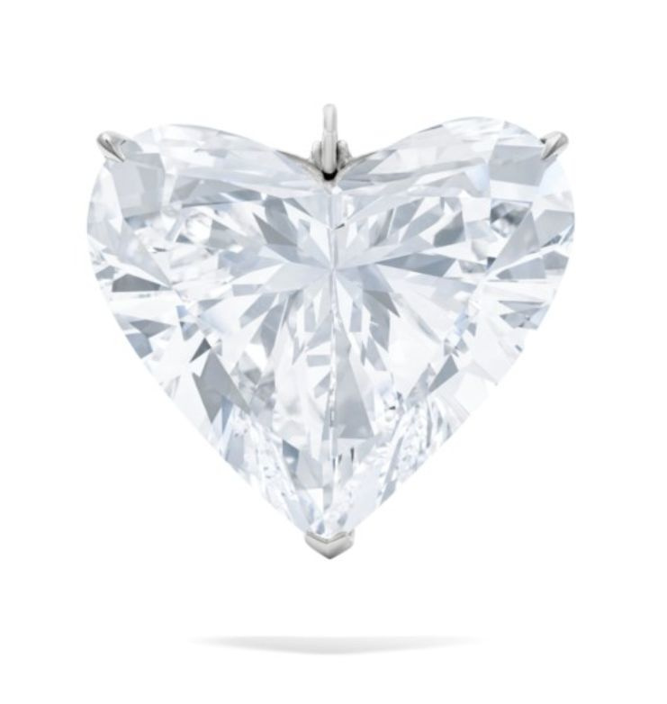 Přívěsek s diamantem tvaru srdce