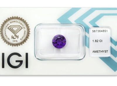ametyst 1.82ct deep purple s IGI certifikátem
