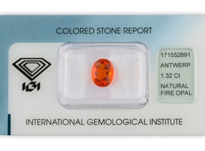 ohnivý opál 1.32ct orange s IGI certifikátem