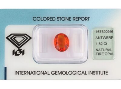 ohnivý opál 1.82ct orange s IGI certifikátem