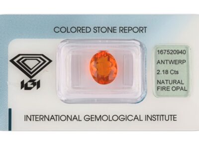 ohnivý opál 2.18ct orange s IGI certifikátem