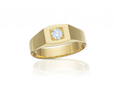 pánský zlatý prsten s diamantem 0.30ct I/VS2 s GIA certifikátem
