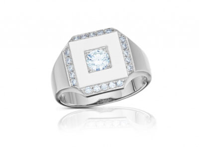 pánský zlatý prsten s diamantem 0.54ct G/VVS1 s GIA certifikátem