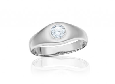 pánský zlatý prsten s diamantem 0.70ct G/SI1 s IGI certifikátem
