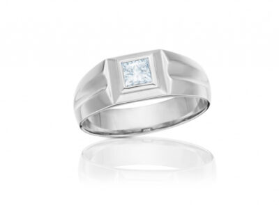 pánský zlatý prsten s diamantem 0.71ct G/VVS1 s GIA certifikátem
