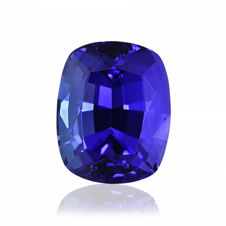 tanzanit 4.87ct blue s GWLAB certifikátem