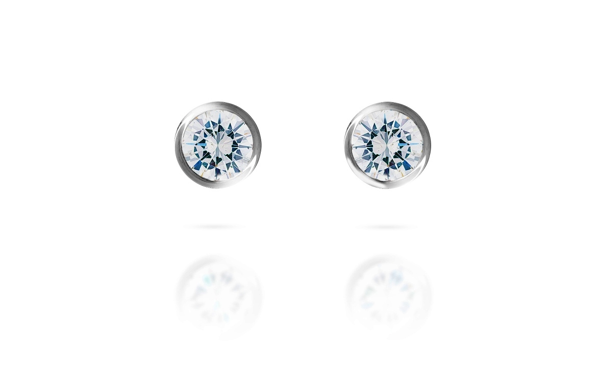 Diamantové náušnice model VVDiamonds 13 - 14k bílé zlato