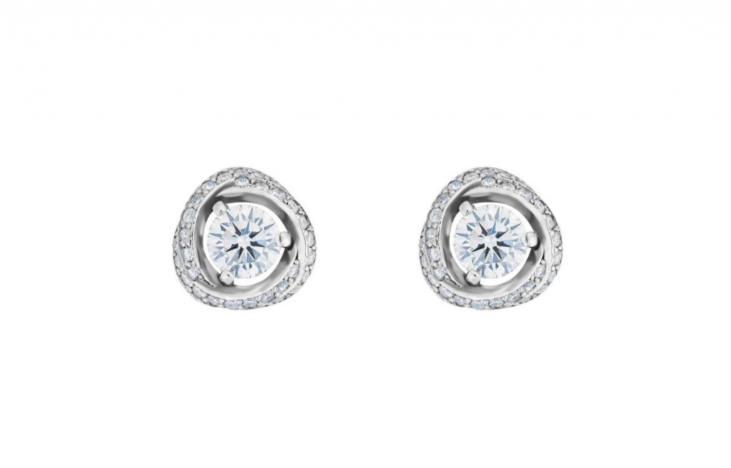 zlaté náušnice 0.77ct G/VVS1-2 s GIA certifikáty