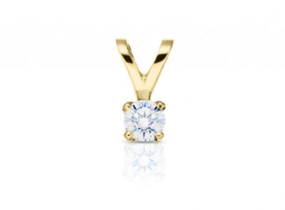 zlatý přívěsek s diamantem 0.23ct E/VS1 s IGI certifikátem