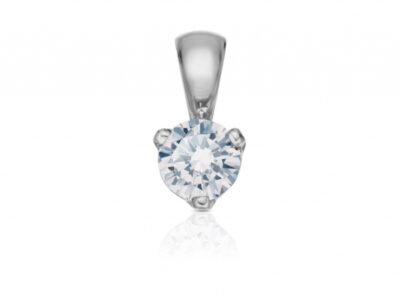 zlatý přívěsek s diamantem 0.30ct F/SI2 s GIA certifikátem