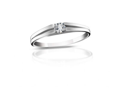 zlatý prsten s diamantem 0.18ct D/VS1 s IGI certifikátem