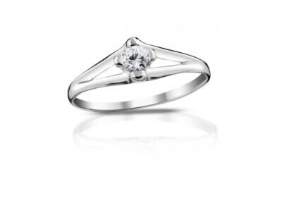 zlatý prsten s diamantem 0.18ct D/VVS1 s IGI certifikátem