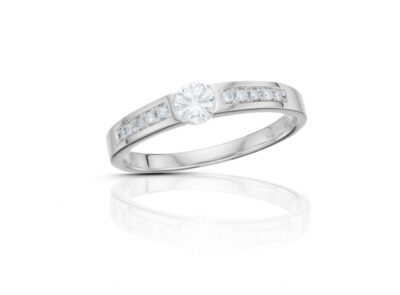 zlatý prsten s diamantem 0.18ct E/VVS1 s IGI certifikátem
