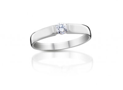 zlatý prsten s diamantem 0.18ct G/VVS2 s IGI certifikátem