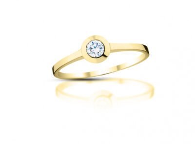 zlatý prsten s diamantem 0.18ct J/VS1 s IGI certifikátem