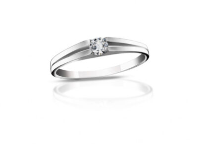 zlatý prsten s diamantem 0.19ct E/VVS1 s IGI certifikátem
