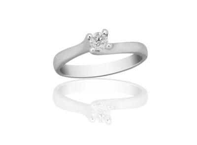 zlatý prsten s diamantem 0.19ct F/SI3 s EGL certifikátem