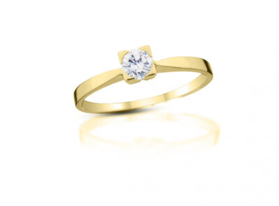 zlatý prsten s diamantem 0.19ct I/VS1 s EGL certifikátem