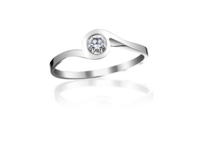 zlatý prsten s diamantem 0.20ct I/VS1 s IGI certifikátem