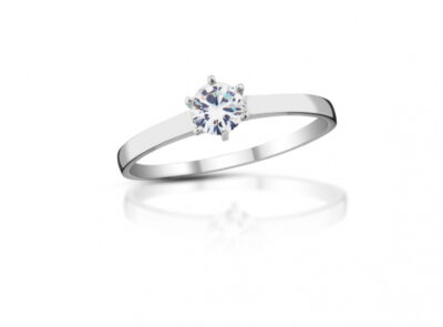 zlatý prsten s diamantem 0.23ct D/VS2 s IGI certifikátem
