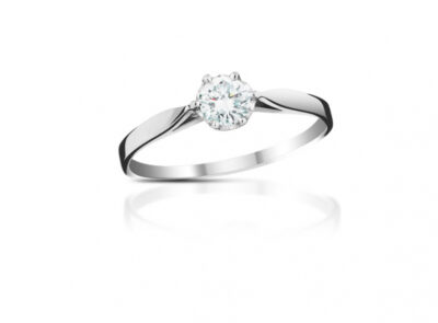 zlatý prsten s diamantem 0.23ct E/VVS1 s IGI certifikátem