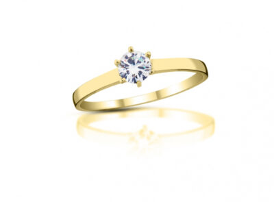 zlatý prsten s diamantem 0.23ct E/VVS2 s IGI certifikátem