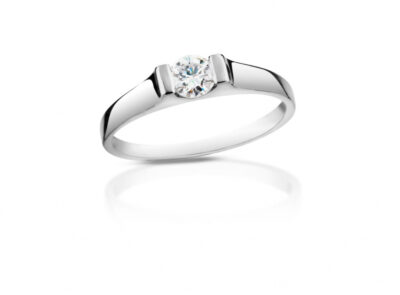 zlatý prsten s diamantem 0.23ct F/VS1 s IGI certifikátem