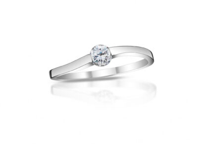 zlatý prsten s diamantem 0.23ct F/VVS2 s IGI certifikátem