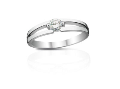 zlatý prsten s diamantem 0.24ct F/VS1 s IGI certifikátem