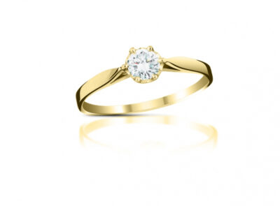 zlatý prsten s diamantem 0.24ct G/VVS1 s IGI certifikátem
