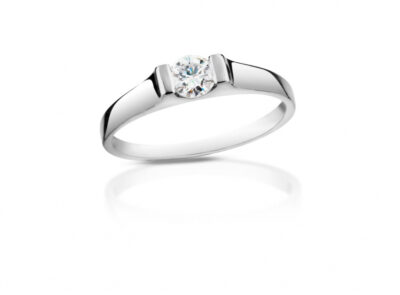 zlatý prsten s diamantem 0.24ct G/VVS2 s IGI certifikátem