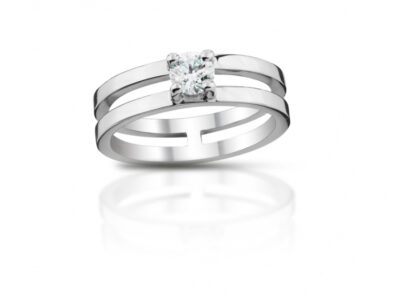 zlatý prsten s diamantem 0.301ct F/SI2 s IGI certifikátem