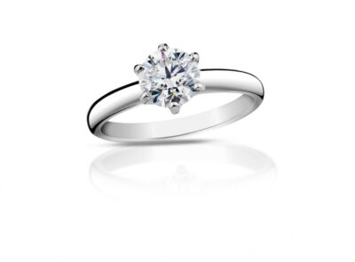zlatý prsten s diamantem 0.30ct D/SI1 s GIA certifikátem