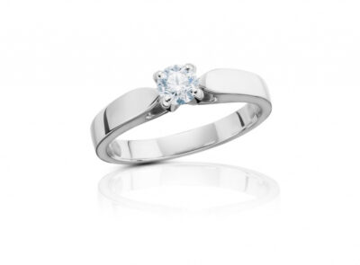 zlatý prsten s diamantem 0.30ct D/VVS2 s GIA certifikátem