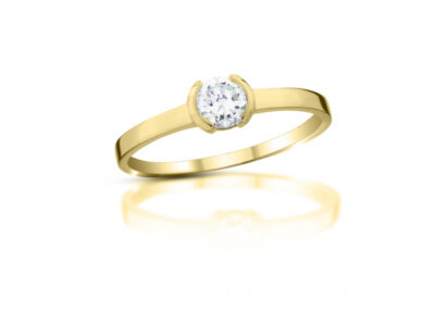 zlatý prsten s diamantem 0.30ct F/SI1 s EGL certifikátem