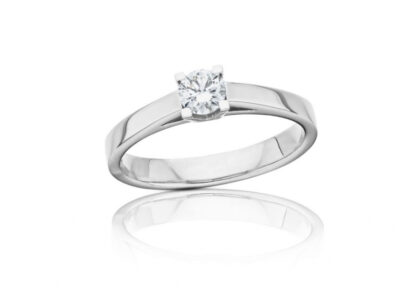 zlatý prsten s diamantem 0.30ct F/VS2 s GIA certifikátem