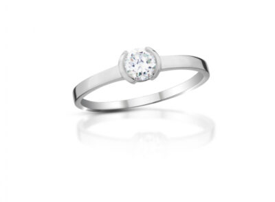 zlatý prsten s diamantem 0.30ct G/SI2 s EGL certifikátem
