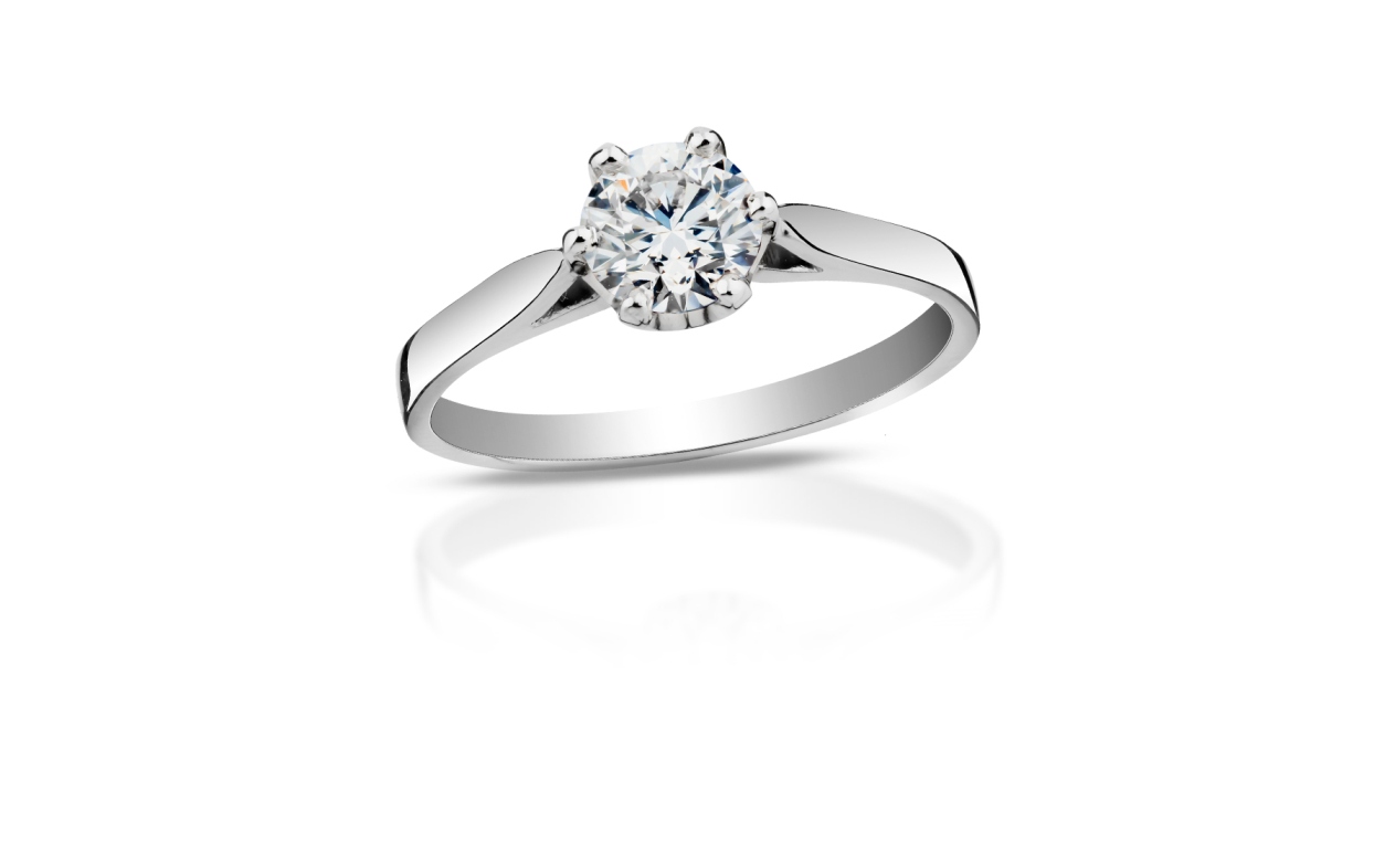 zlatý prsten s diamantem 0.30ct G/VVS2 s HRD certifikátem