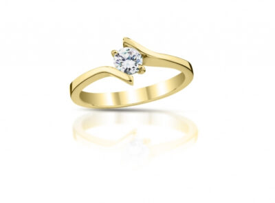 zlatý prsten s diamantem 0.30ct H/VVS1 s GIA certifikátem