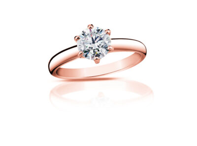 zlatý prsten s diamantem 0.31ct E/VS2 s GIA certifikátem