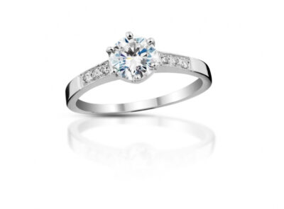 zlatý prsten s diamantem 0.31ct H/VVS1 s GIA certifikátem